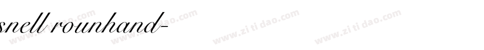 snell rounhand字体转换